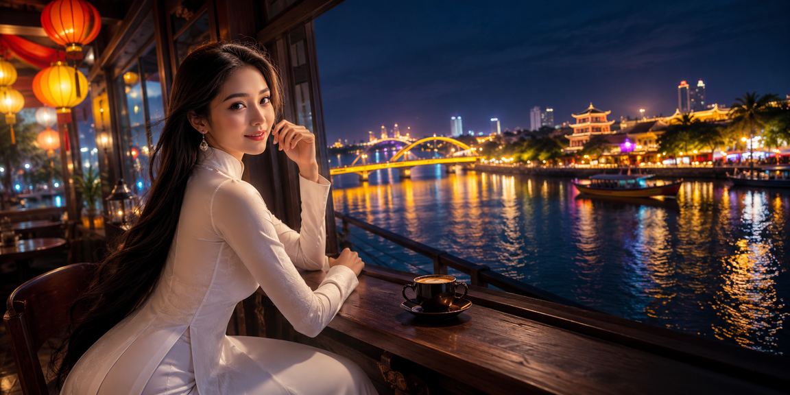 Không khí giải trí casino sôi động tại Sài Gòn với trang phục áo dài truyền thống
