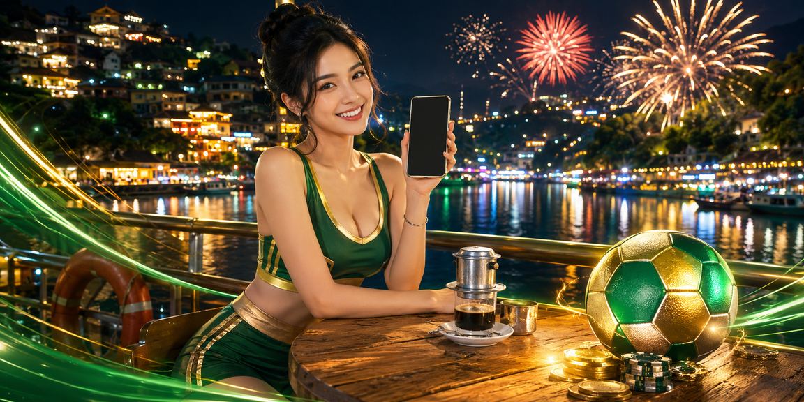 Người dùng thư giãn với cà phê và chơi casino trực tuyến qua điện thoại tại Sapa theo phong cách High Roller